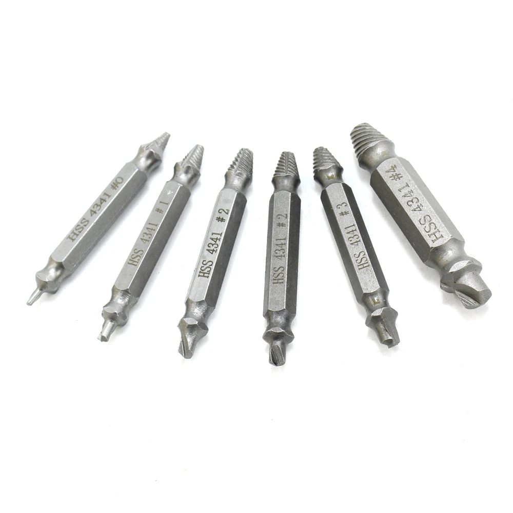 6 pcs Drill Bit Set Broken Head Screw Removal Tool Bolt Screw Extractor Breaker Screw Remover Stripping Tool