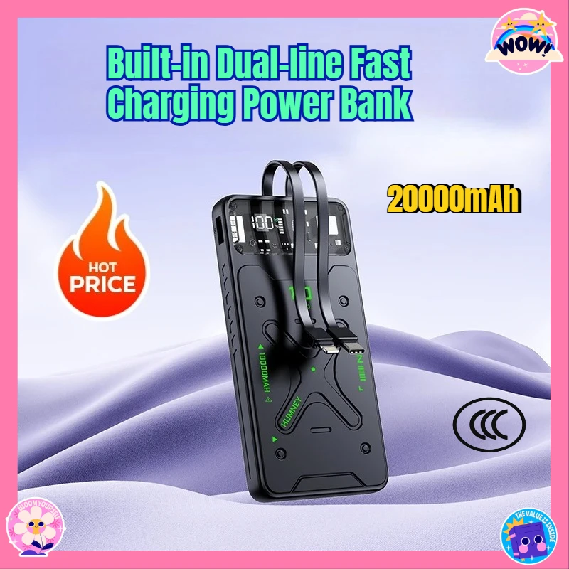 

20000mAh Built-in Dual-line Fast Charging Power Bank Mobile Power Supply