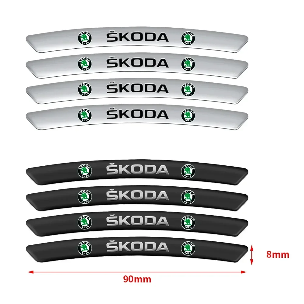 Car Wheel Eyebrow Sticker Car Wheel Sticker Car Exterior Accessories For Skoda Virs Fabia Octavia 3 Kamiq Karoq Kodiaq Rapid A5