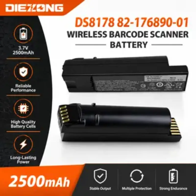 NEW 3.7V 2500mAh Replaceable Battery for DS8178 82-176890-01 Wireless Barcode Scanner In Stock  High-Performance Fast Charging