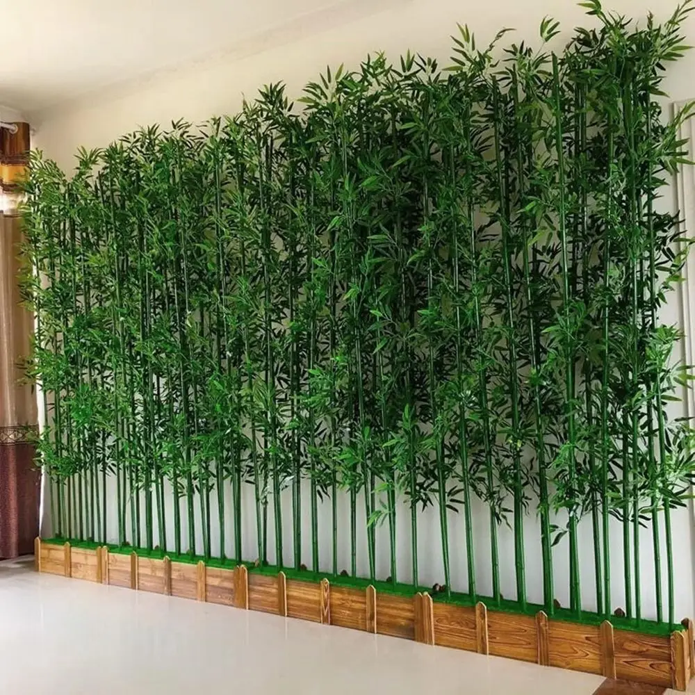 

Экран конфиденциальности из искусственного бамбука для домашнего офиса - зеленый декоративный садовый забор, перегородка для комнаты