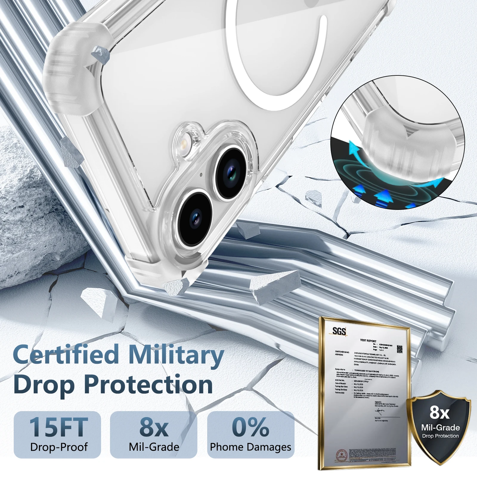 Casing Akrilik Anti-Kuning untuk Iphone 17 Pro Max 13 12 14 Plus 17 Air 15 16 Pro Iphone17 Iphone16 Aksesoris Pelindung Jatuh