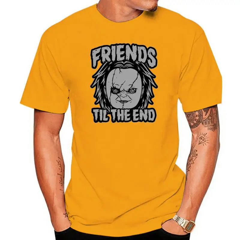 Slogan Friends Til The End Chucky T Shirt Men Fitness Plus Size S-5xl Kawaii Men T Shirts Tee Top