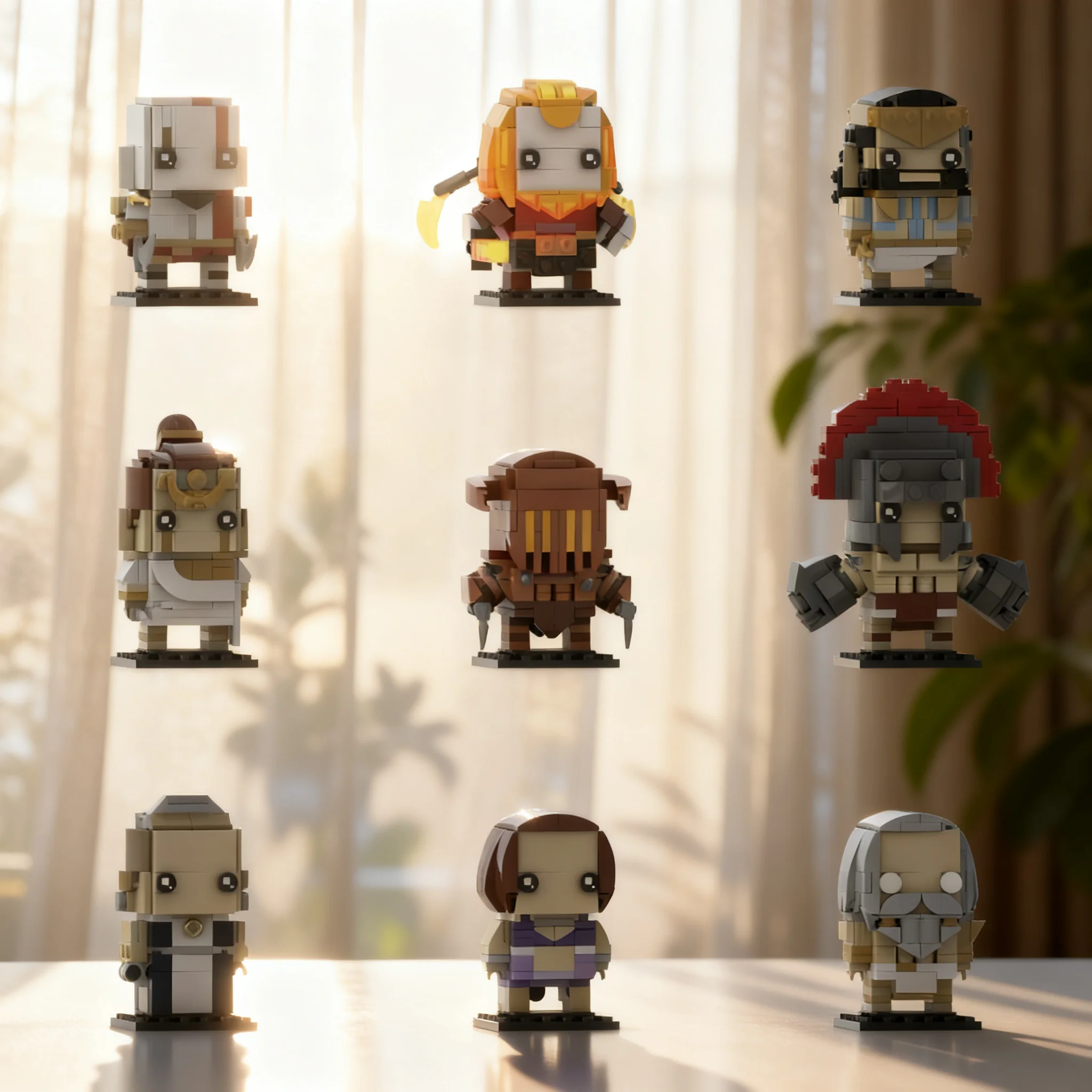 1491pcs MOC God War Trilogy Figure Model Building Blocks Architecture Toys Birthday Gifts Assemble DIY Idea Presentation Display