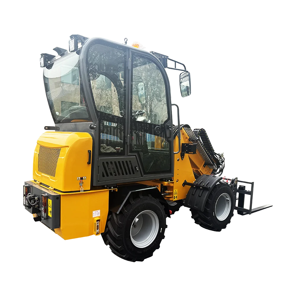 

Mini telescopic loader arm wheel front loader with cab home garden wheel loader for low price sale