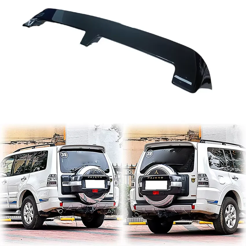 2005 bis 2017 für Mitsubishi Pajero V73 Auto Heckflügel Dachspoiler Abdeckung Lippe Hochwertiges ABS-Material Glänzend Schwarz oder Weiß