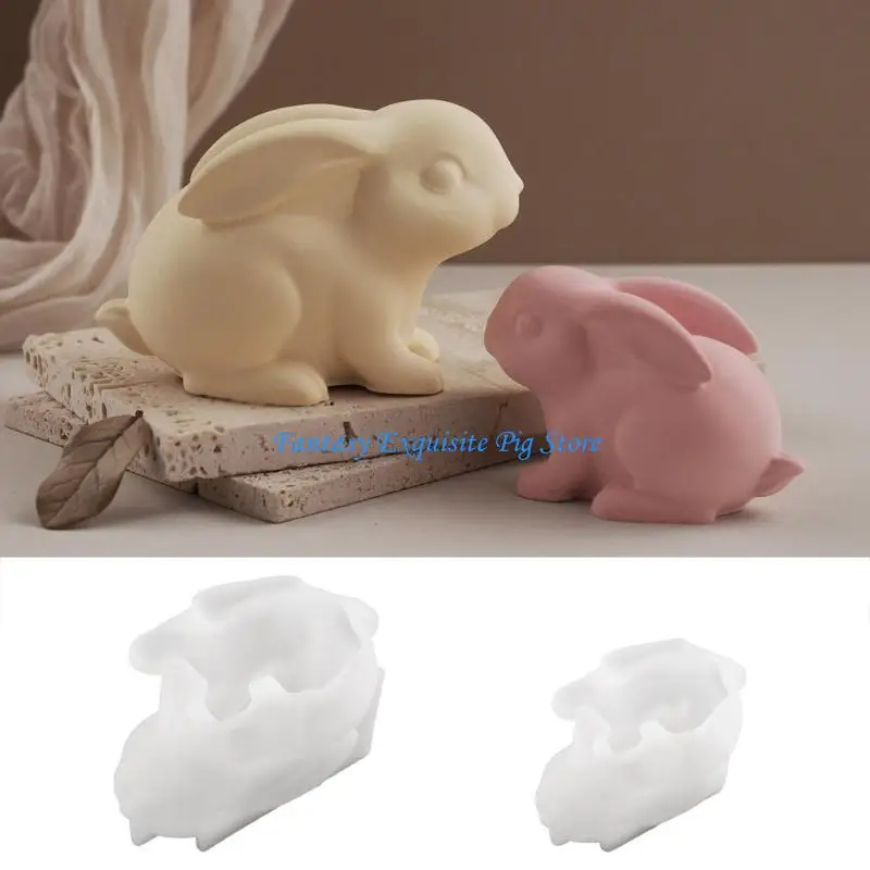 Reusable Heat Resistant Rabbit Decorating Molds Easy Releasing Design Suitable for Candle Making and Festival Crafts