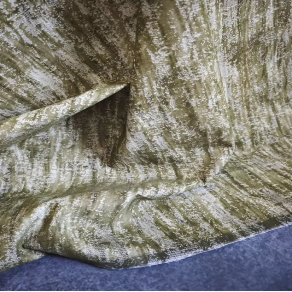 

Irregular Bark Pattern Flocked Denim Fabric for Spring Autumn Non Elastic Designer Fashion Clothing Diy Sewing By Meter Cloth