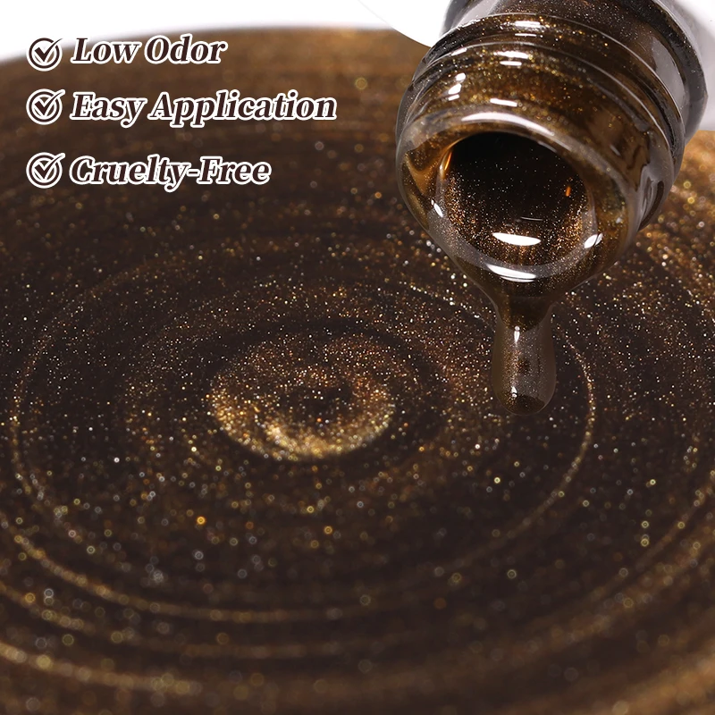 BORN PRETTY Coffee Chocolate Cat Magnetic Eye Gel Polish Golden Gradient 10ml Autumn Series Soak Off UV LED Nail Art DlY At Home