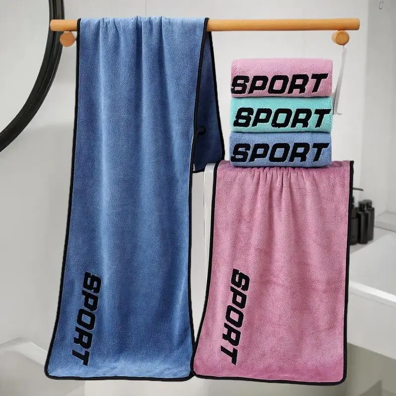 New 30 * 110cm Sports Towel Ultra-fine Fiber Gym Workout Sweat Absorption Towel Yoga Quick Drying Exercise Beach Quick Dry Towel
