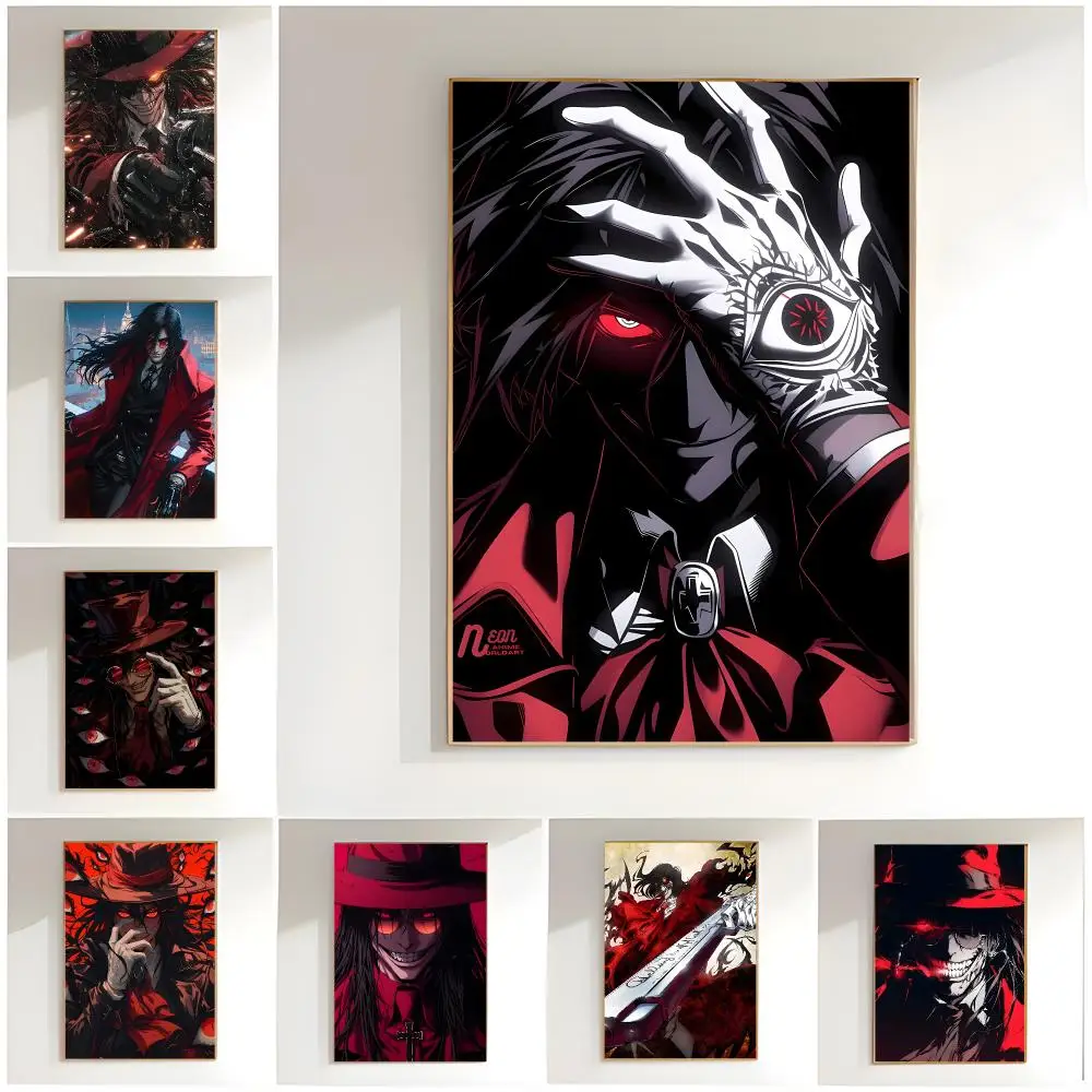 dark anime h-Hellsing Ultimate Poster Classic Wall Art  Home Decor  Peel and Stick Unframed
