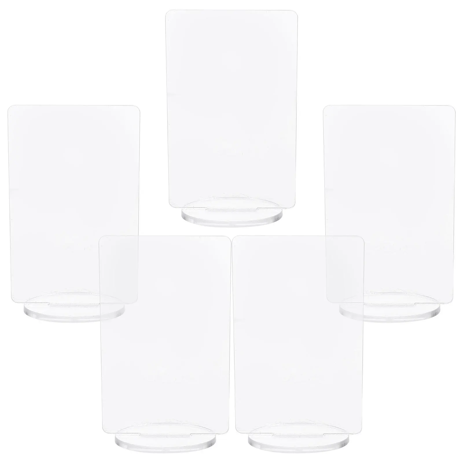 

5Pcs Acrylic Place Cards for Wedding Clear Reusable DIY Table Seating Cards Blank Table Name Signs Party Banquet Supplies