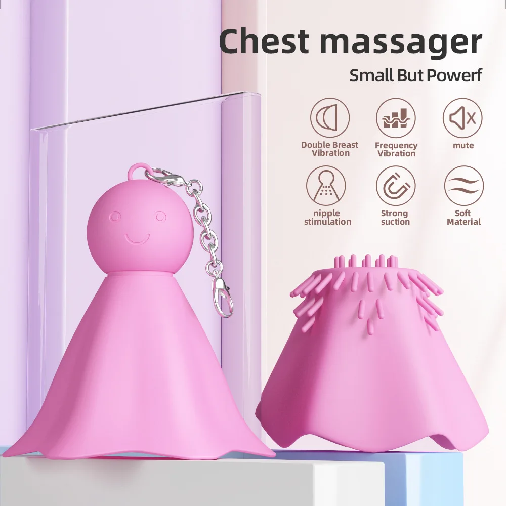 Mini Breast Vibrator 10 Mode Nipple Stimulation Licking Vibrator Breast Massage Couple Flirting Breast Sex Toys for Women Man