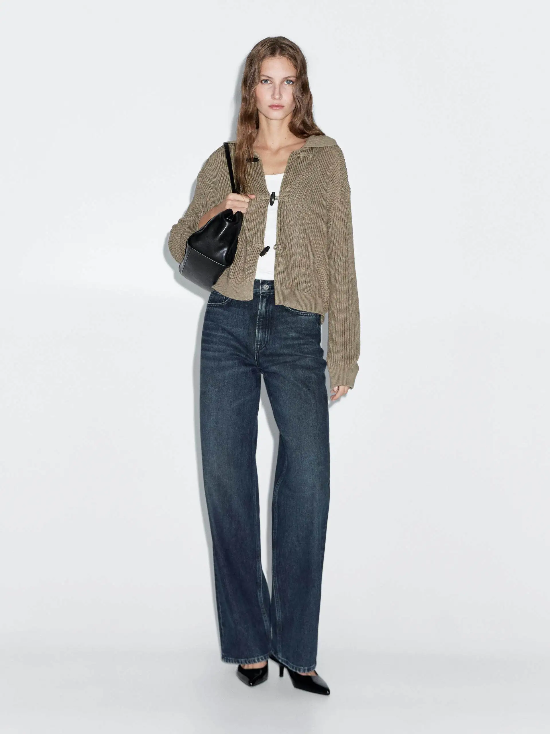 

Ethereal MD 2022, осенний новый стиль женского повседневного кардигана в академическом стиле с пуговицами-круассанами и толстыми швами