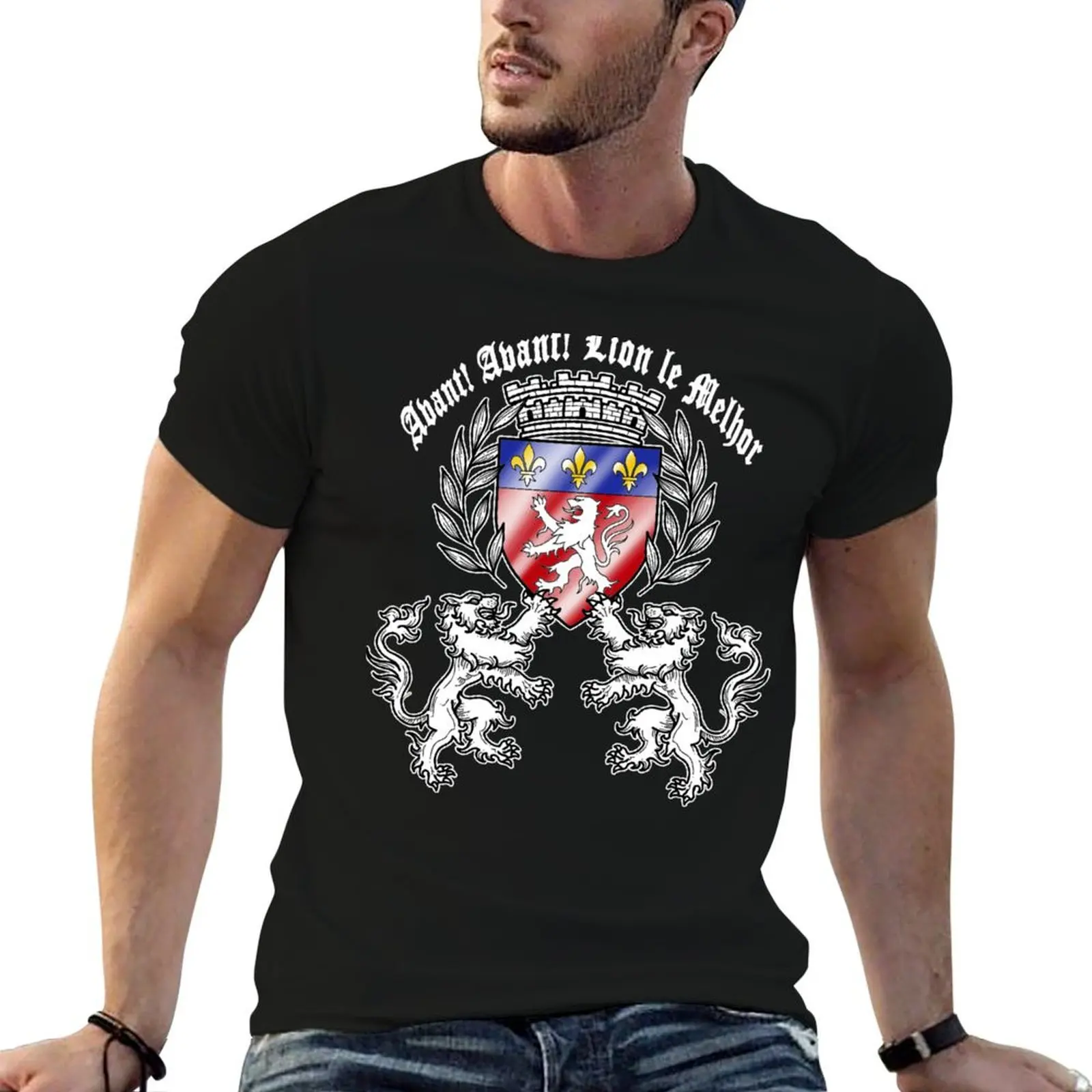 

Lyon Coat of Arms Before! Before! T-Shirt t shirt custom print funny t shirts cotton T-Shirt