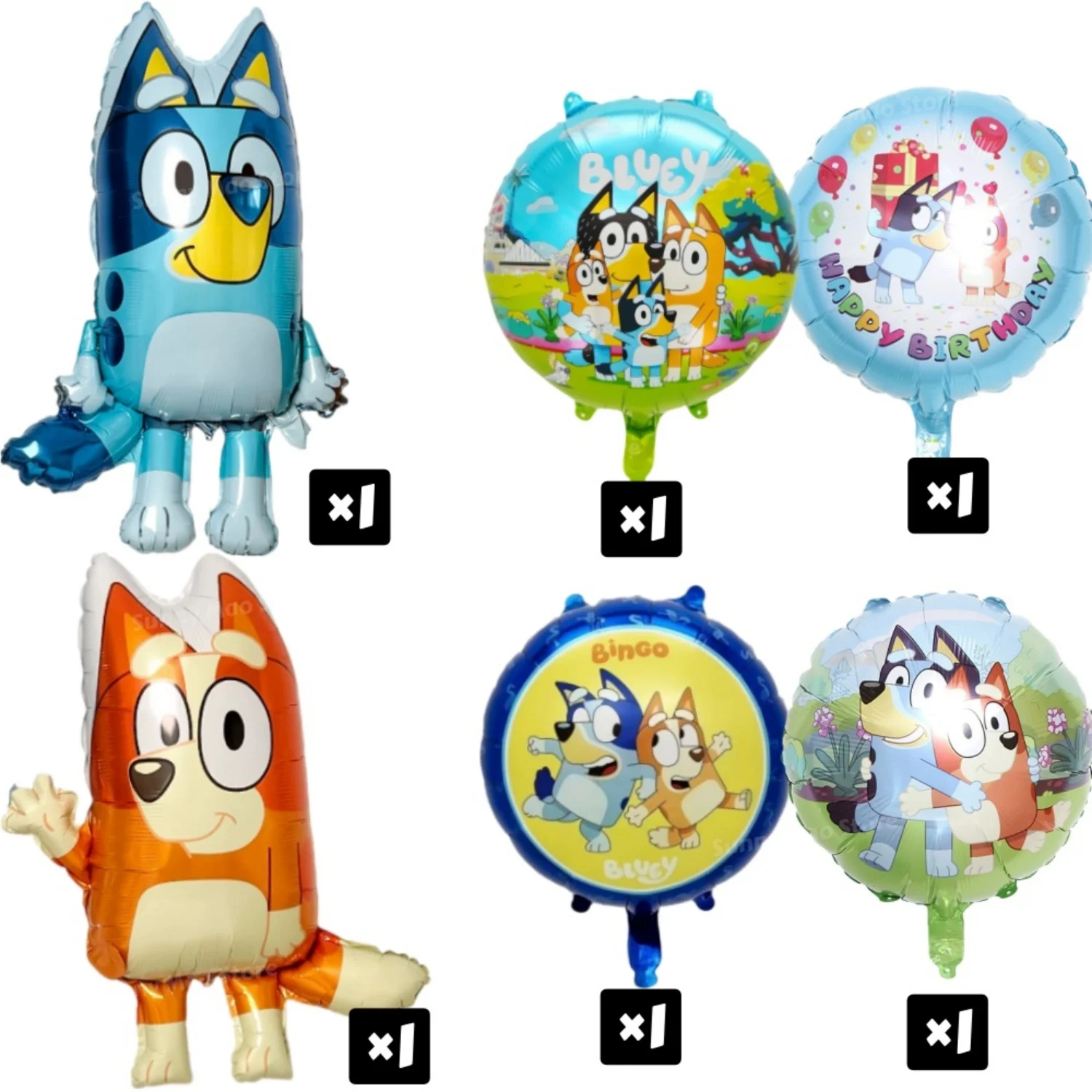 6 قطع بالونات زرقاء على شكل بنغو مجموعة بالونات من رقائق معدنية لحفلات أعياد الميلاد وحفلات أعياد الميلاد للأطفال لعبة كلاسيكية هدايا هوائية
