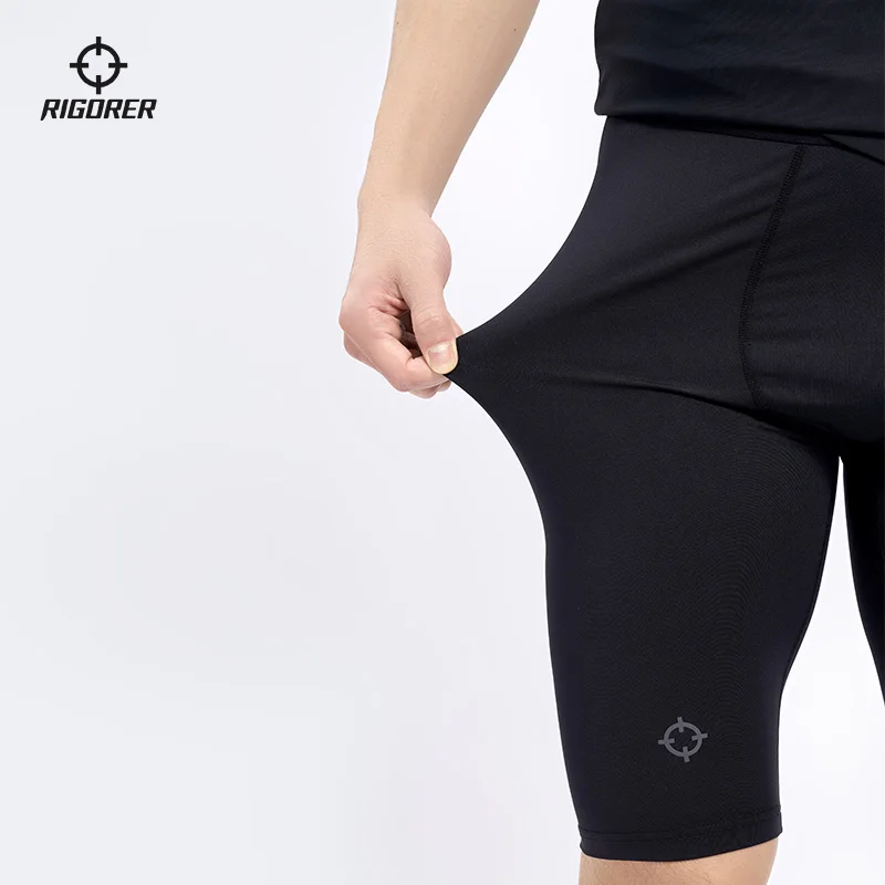 RIGORER Compression Pants Men\'s Breathable Sports Running Training Basketball Tights Shorts Fitness Pants