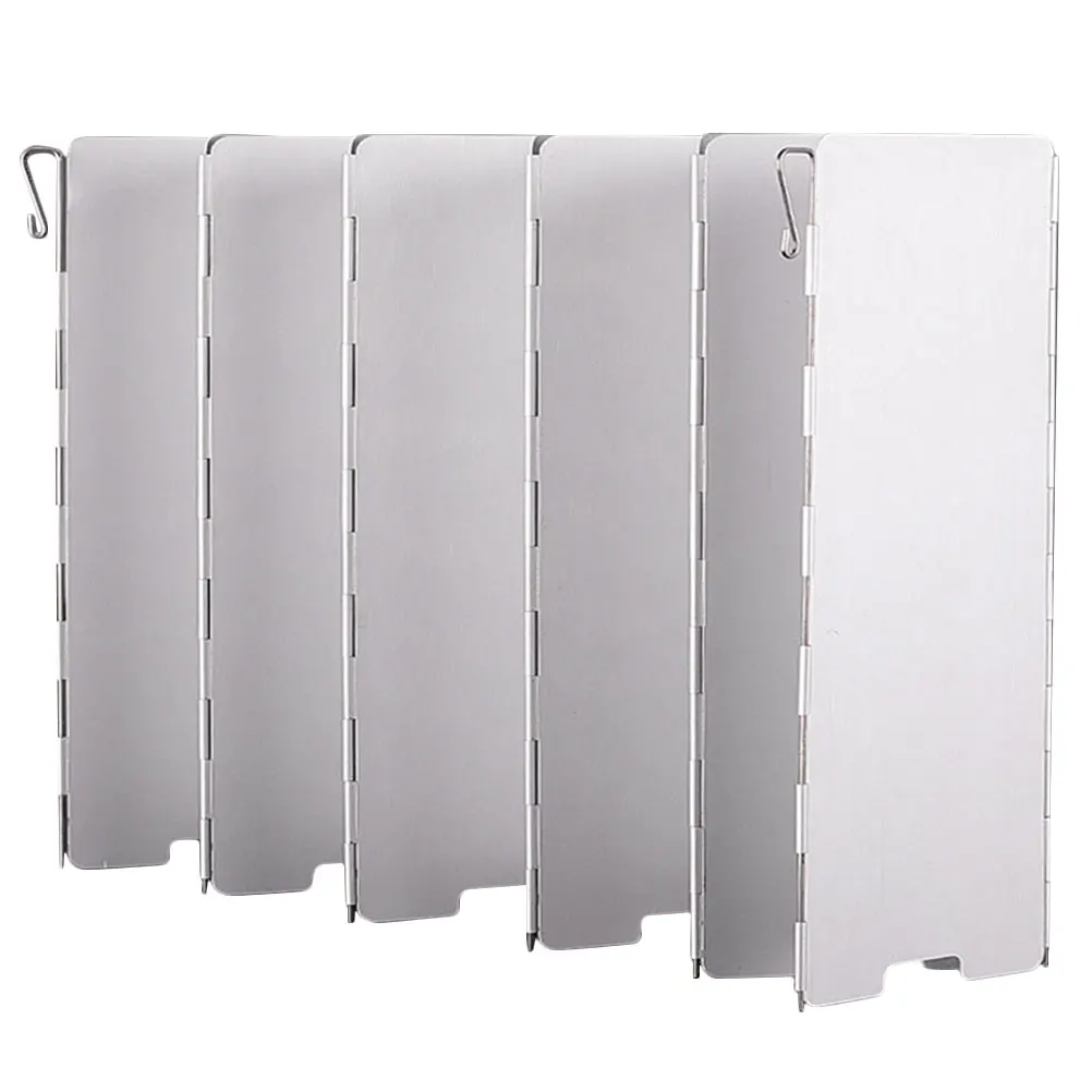 

12 Pieces Stove Wind Guard Stove Windshield Foldable Aluminum Alloy Lightweight Portable Wind Guard For Outdoor Hiking