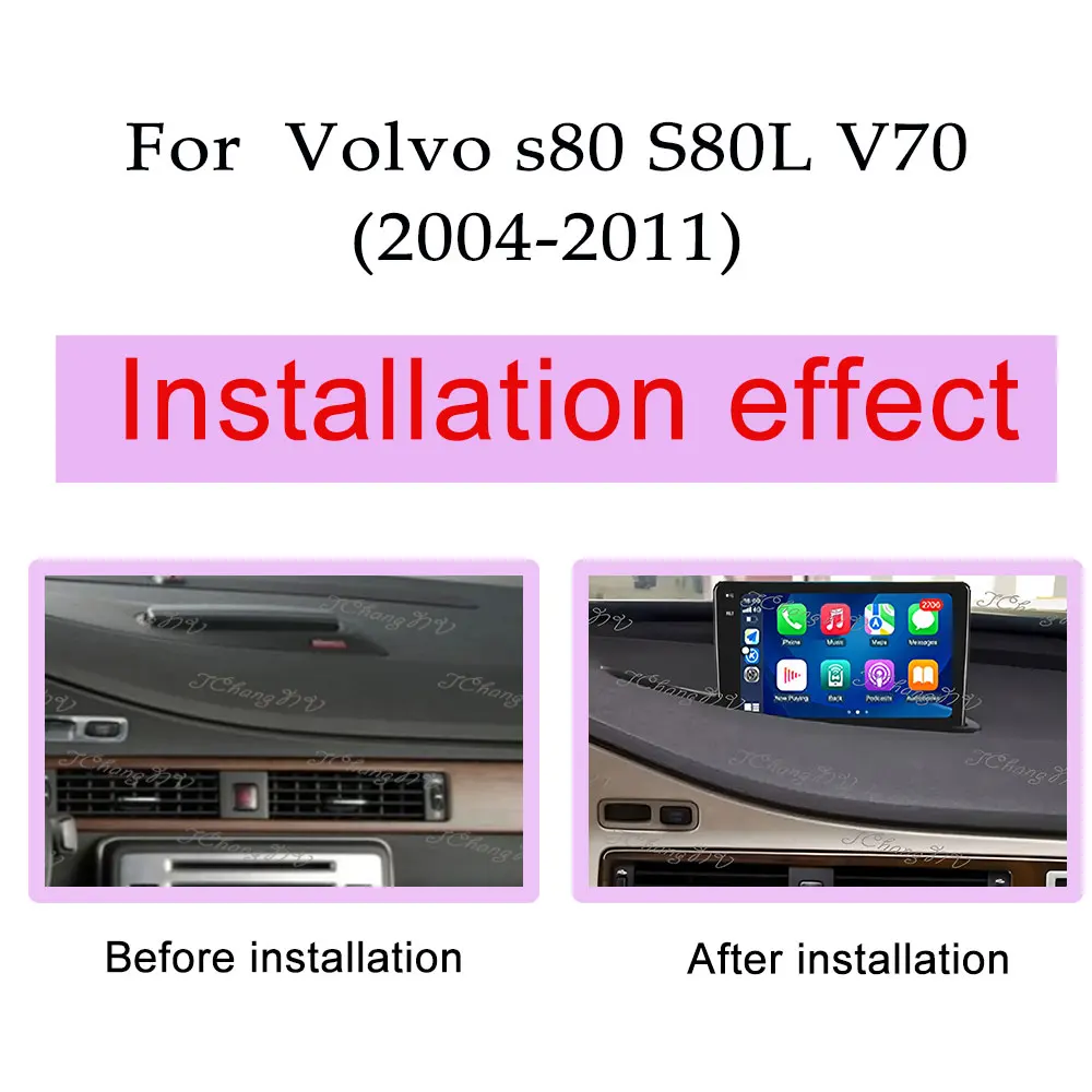 Car Radio Video Multimedia Player for Volvo S80 S80L V70 2004 - 2011 GPS Navi DSP Stereo Carplay QLED Screen Split Screen WIFI