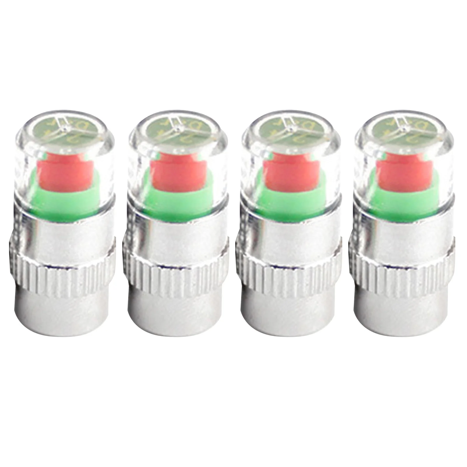 4 قطعة مراقبة ضغط الإطارات صمام قبعات سيارة شاحنة دراجة صالح سيدان SUV القياسية الجذعية غطاء غبار مؤشر تحذير الاستشعار تنبيه