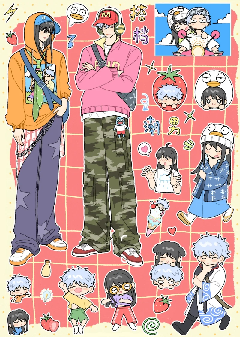 Kawaii Anime Sticker Cute Cartoon Characters Daily Life Seasonal Decorations for Journals view 6