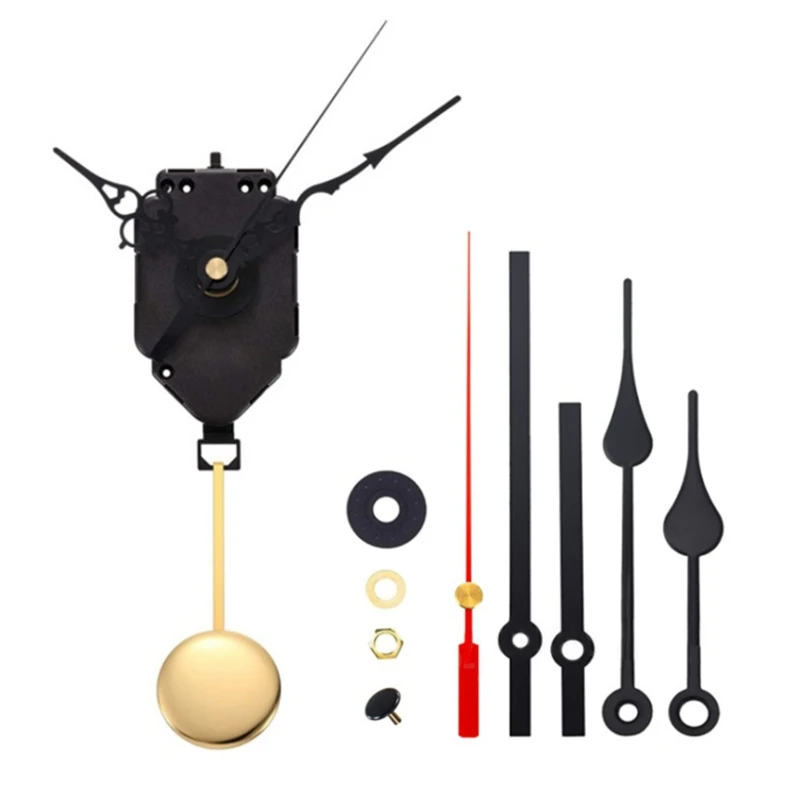 Quartz Pendulum Clock Movement Mechanism Long Shaft DIY Quartz Clock Motor Kit with 3 Pairs Hands and Pendulum DropShipping