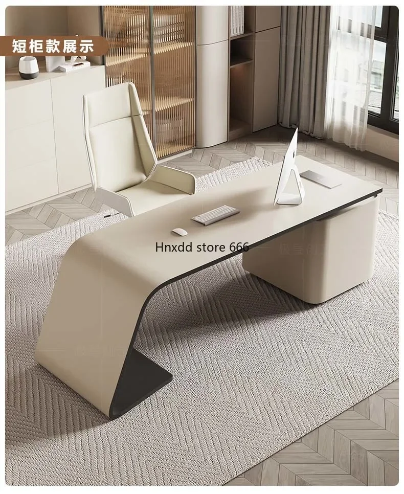 Paint Light Luxury Boss Desk Modern Minimalist Design Office Desk and Chair