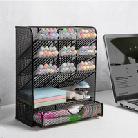 【B6R-Sale】Multi-Functional Mesh Desk Organizer Pen Holder,Desktop Stationary Storage Rack For School,Home Office