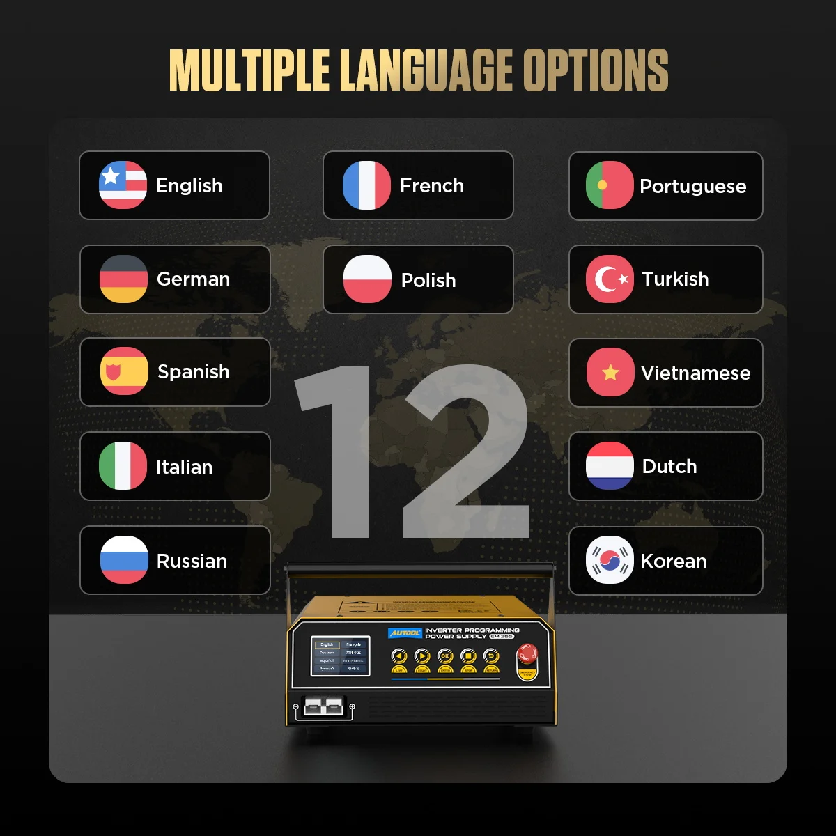 AUTOOL EM365 العاكس برمجة الطاقة إصلاح بطارية السيارات في الوقت الحقيقي سيارة الانتقال كاتب منظم أداة السيارة 110 فولت/220 فولت