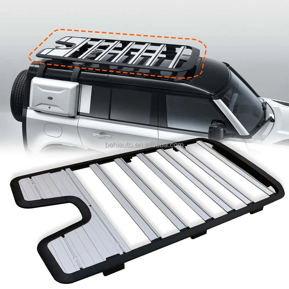 

Offroad 4x4 Auto Part Steel Chrome Roof Rack for Land Rover Defender 2020 Car Accessories Roof Luggage