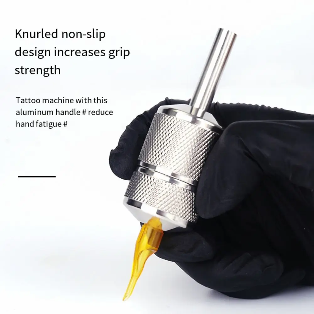 

22/25/30mm Tattoo Machine Grip Ergonomic Professional Stainless Steel Tattoo Grip Knurled Handle Durable