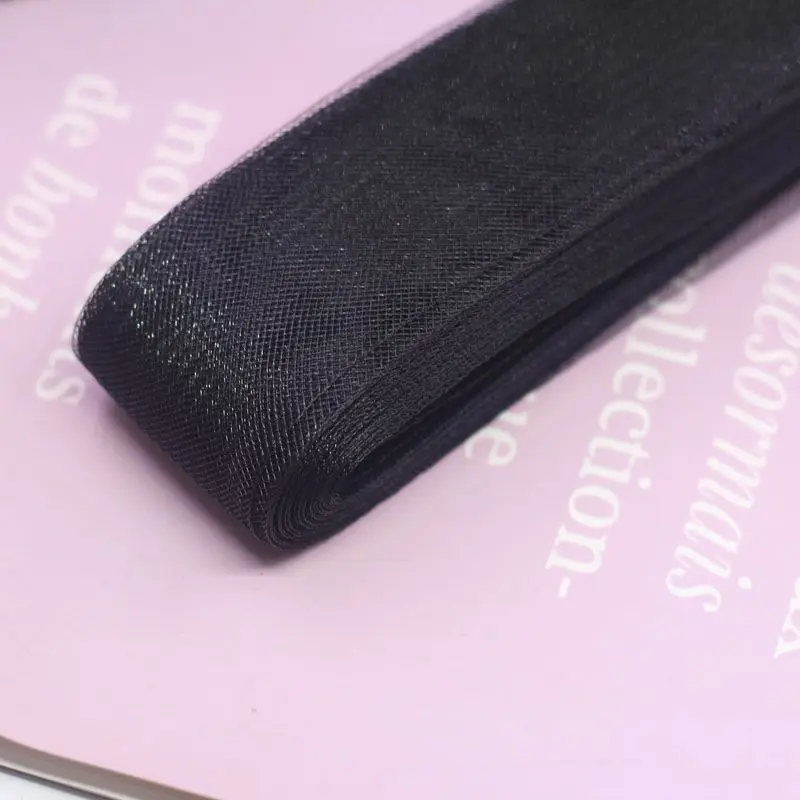 Weiche Polyester-Mesh-Band, glattes Crinolina-Flachband mit Crinolina-Stoff für Hüte/Bastelarbeiten/Kleidungszubehör – Detail 18