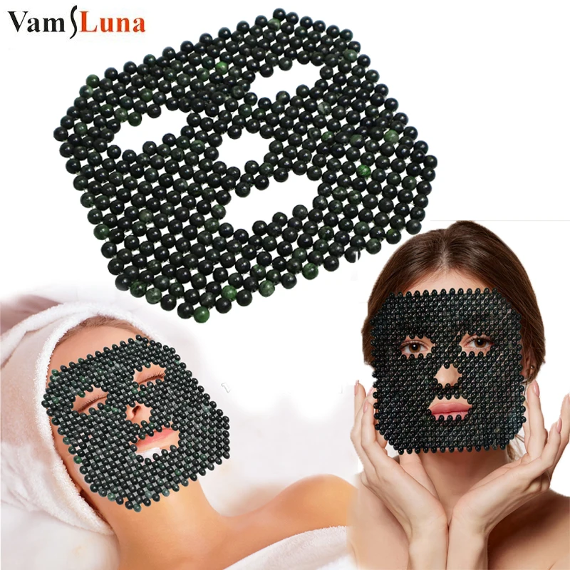 

Натуральная нефритовая маска для глаз и лица Охлаждающая маска для сна для облегчения отечности Опухшие глаза Темные круги Красота лица Уход за кожей Массаж
