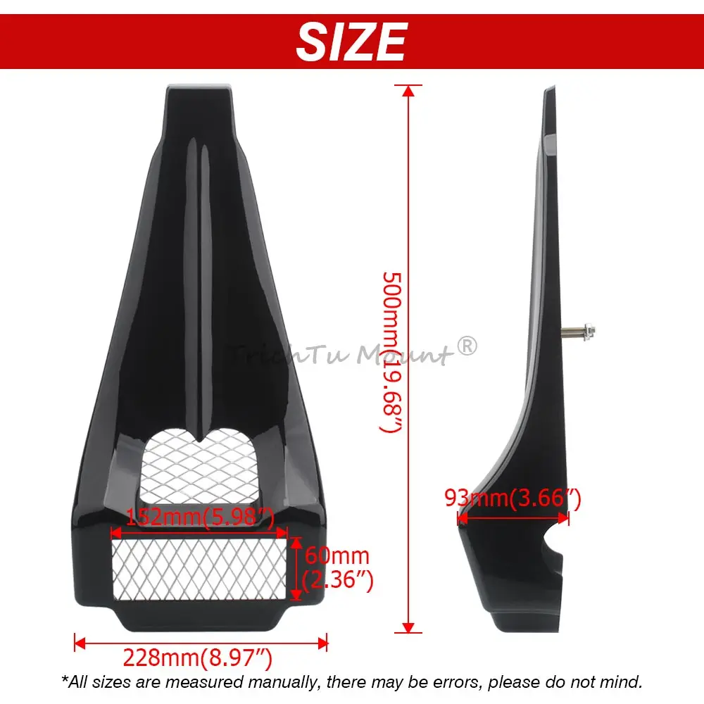 غطاء المبرد السفلي للدراجة النارية للذقن الأمامي لملحقات Harley Road King Electra Street Road Glide 1997-2013