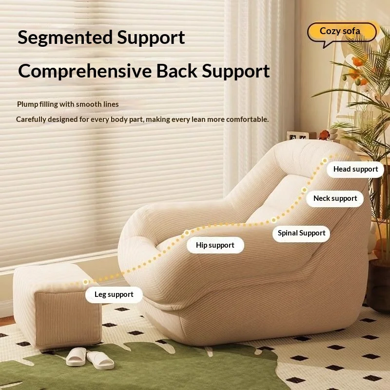 

Any Size Custom Corduroy Nest Sofa 110 Backrest Ottoman Removable Washable Segmented Support Soft Comfort Living Room Lazy Seati