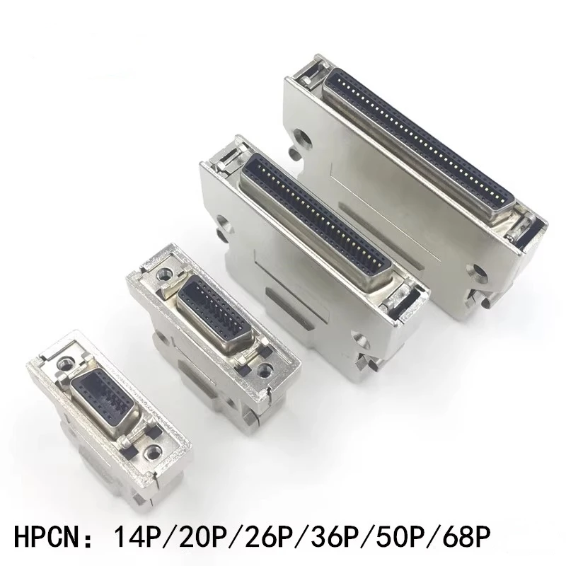 1pcs SCSI Female Connector Welding Wire HPCN 14/20/26/36/50/68/100Pin Industrial Control Plug