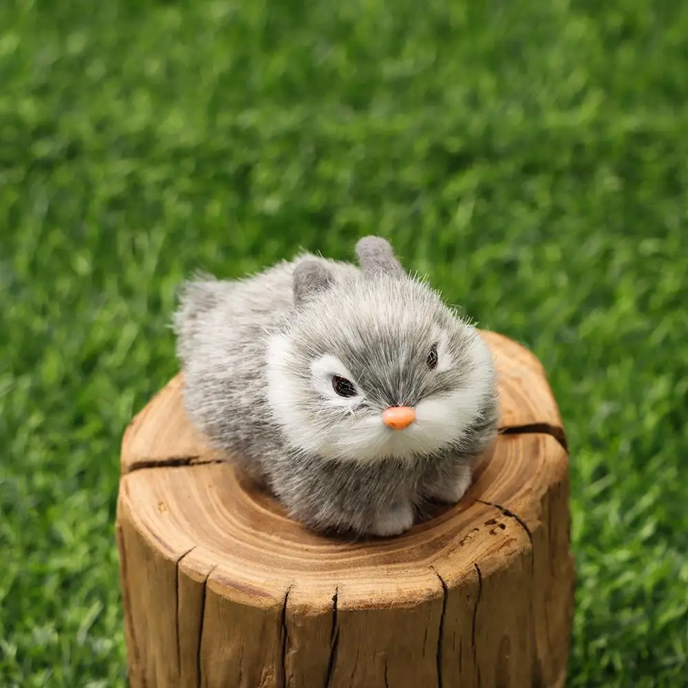 

Mini Lifelike Animal Desktop Furnishings Rabbit Model Easter Rabbits Simulation