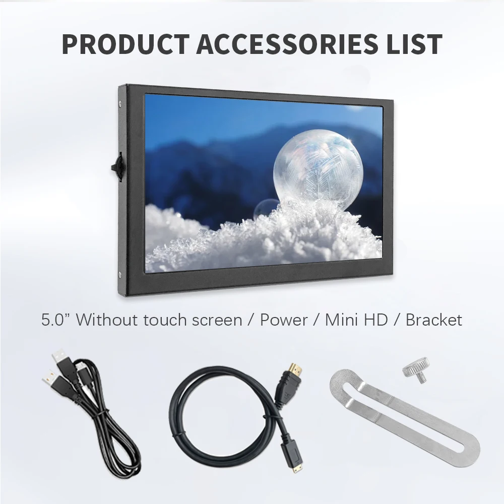 EM513 5inch HD monitor without touch panel 1024*600 high pixel 100%sRGB display IPS module for MINI PC laptop RPI 3/4/5