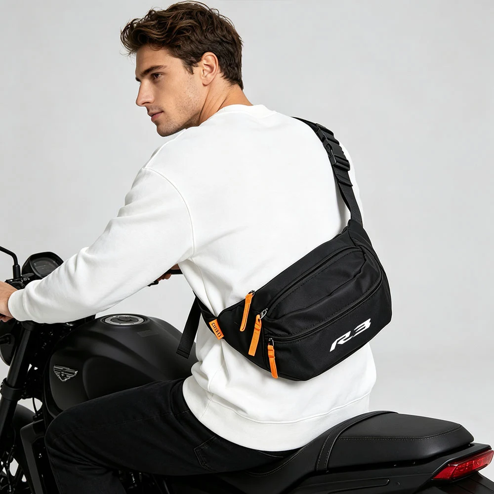 Logo For Yamaha YZF-R3 R3 Commuting Waterproof Storage Unisex Waist Bag Motorcycle Fanny Pack Accessories Portable Bag