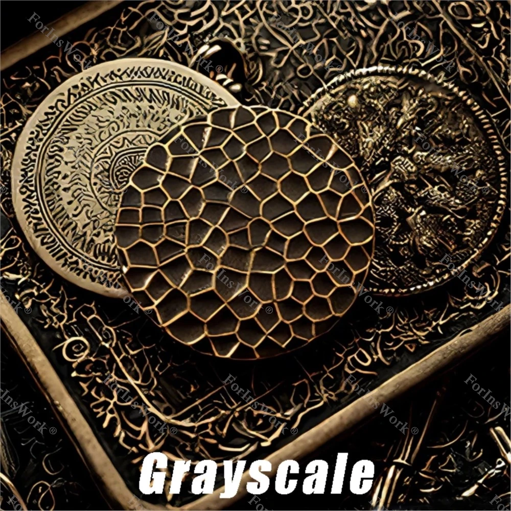 Grayscale EDC Fortune Coin A Three-axis Rocker Arm Linkage Direct-push Rotating Fingertip Trendy EDC Stress-relieving Toy