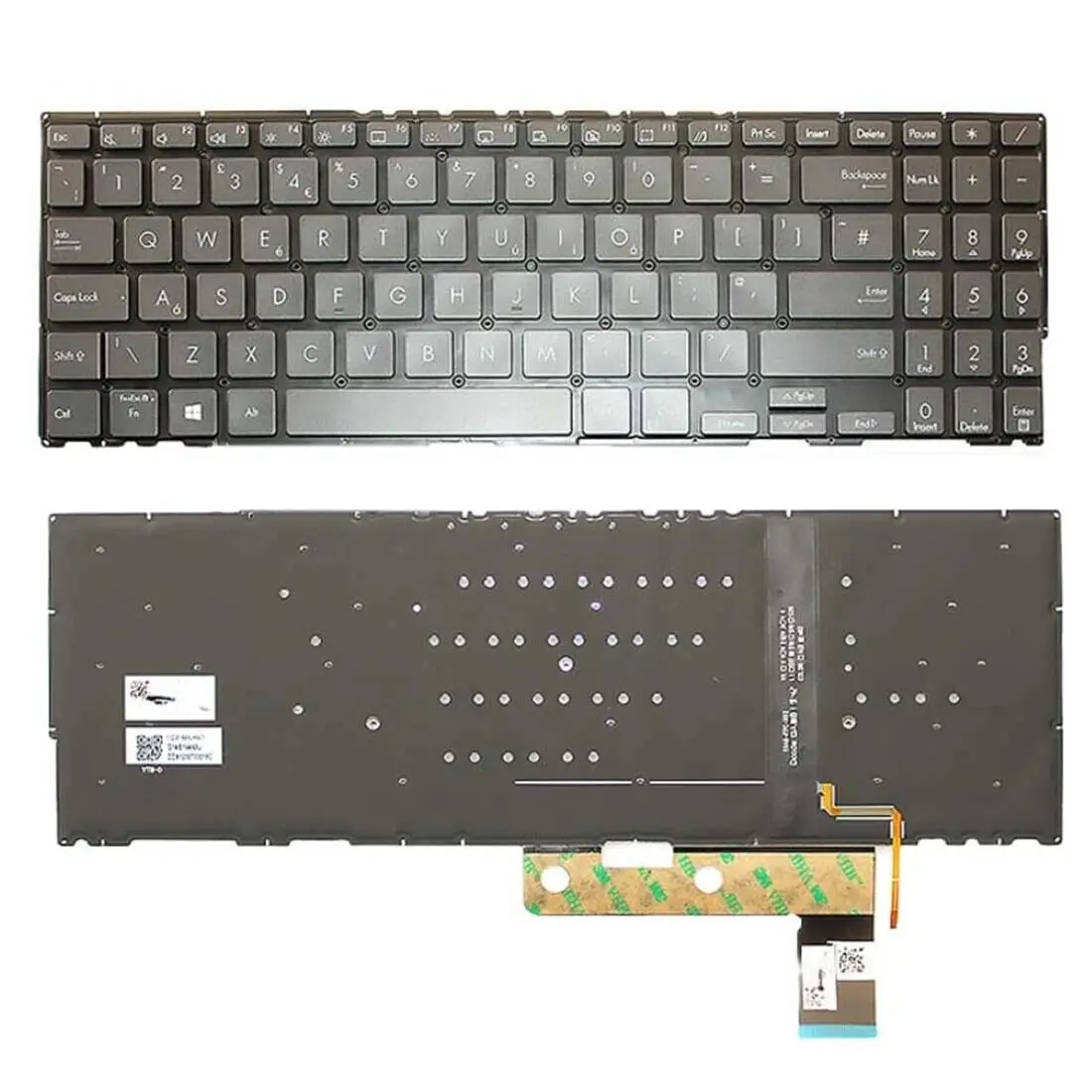 UK Backlit Laptop Keyboard for ASUS ZenBook Flip 15 UX563 UX563F UX563FD Q547FD A41US12 560AUS00