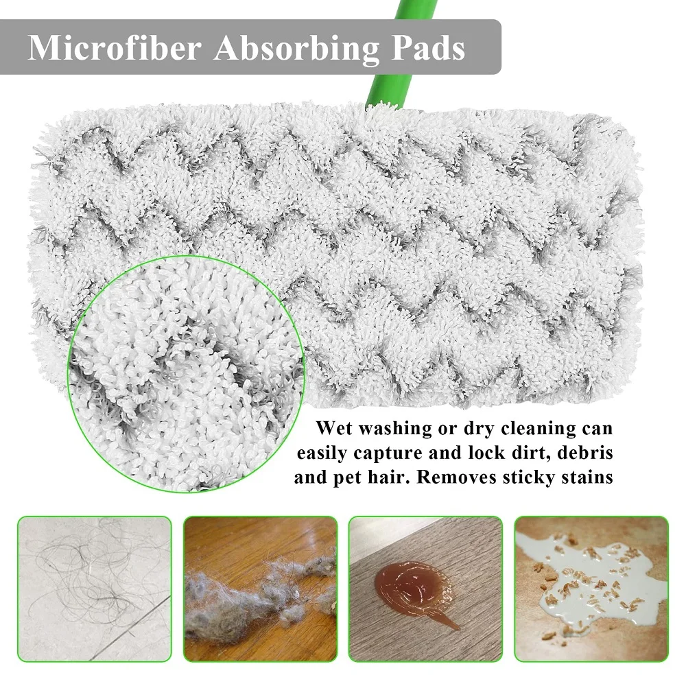 Reusable Microfiber Mop Pads for Swiffer Sweeper, Mop Cloths, Wet Dry Refills, Household Cleaning Tools, 2 Pcs, 4 Pcs