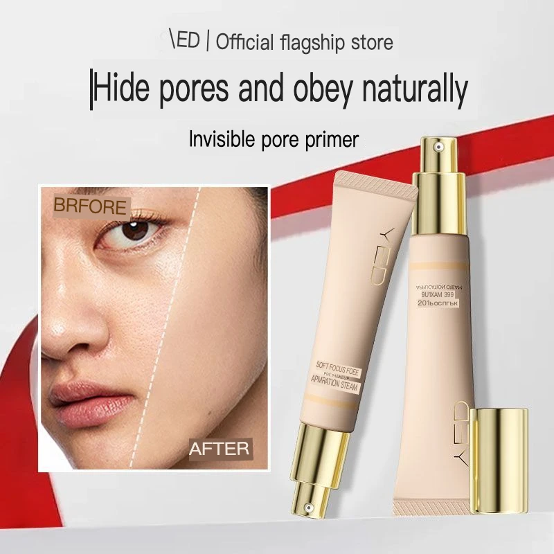 Invisible Pore Primer Oil Control Moisturizing Cream Concealer & Non-Sticking Powder - Smooth Makeup Base before YED Application