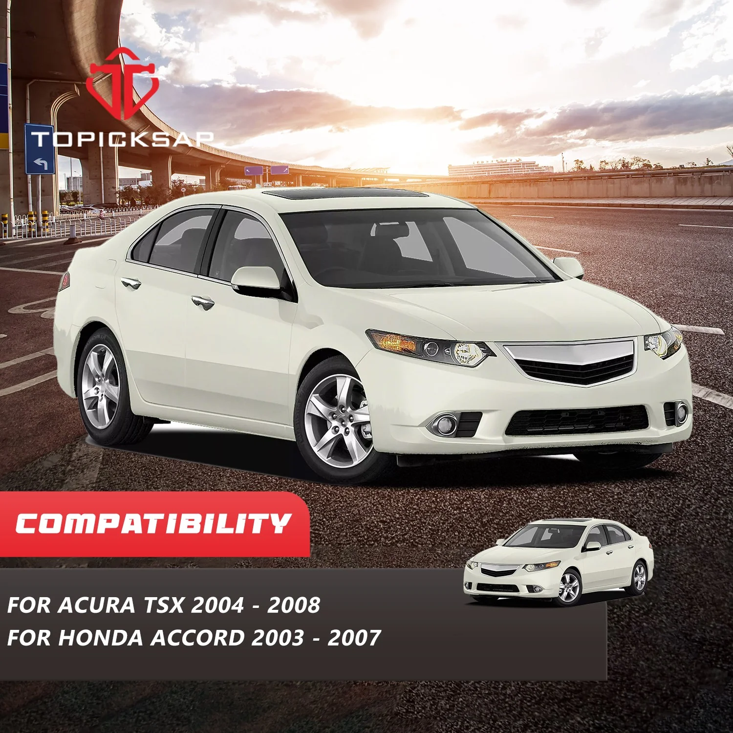 TOPICKSAP 6Pcs Rear Lower Control Arm w/Ball Joint for Honda Accord 2003-2007 Acura TSX 2004-2008 K621873 CMS60165