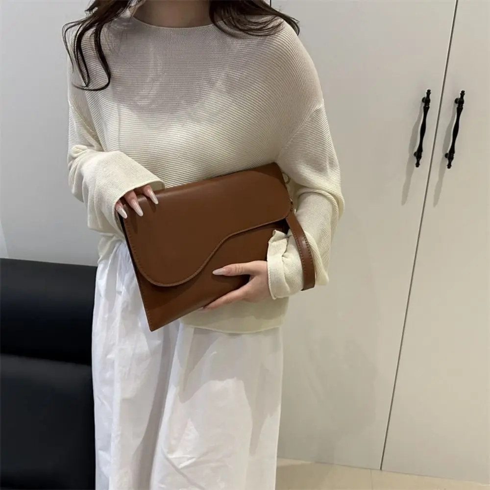 Einfache einfarbige Datei-Einkaufstasche, Büro- und Business-Aktentasche, lässige PU-Leder-Dokumenten-Handtasche für Männer und Frauen