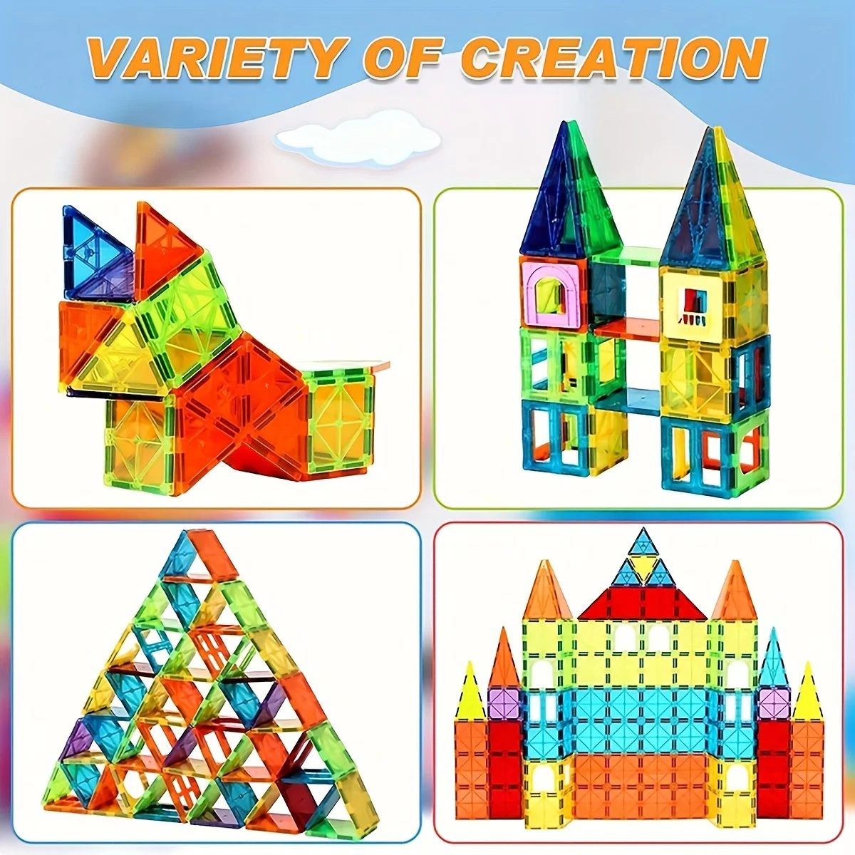 مكعبات بناء مغناطيسية كبيرة الحجم وأوراق مغناطيسية لألعاب الأطفال اليدوية ومجموعات البناء وهدايا عيد الميلاد والعام الجديد