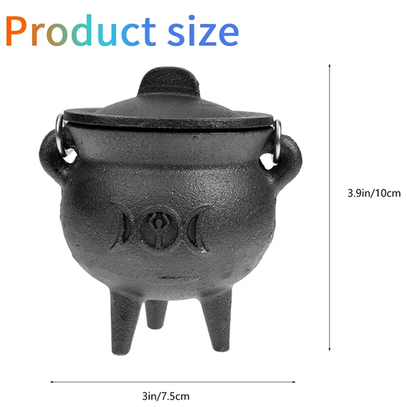 A69M-Mini caldeirão de metal com alça adequado para crianças Halloween Candy St. Patrick's Coins Holder & Party Favors B