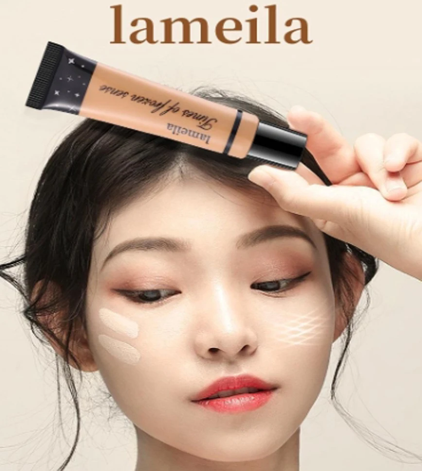 Make Up Waterproof Face Liquid Concealer Foundation BB Cream Makeup Lasting Full Coverage Spot Dark Circle Concealer Cream Brush