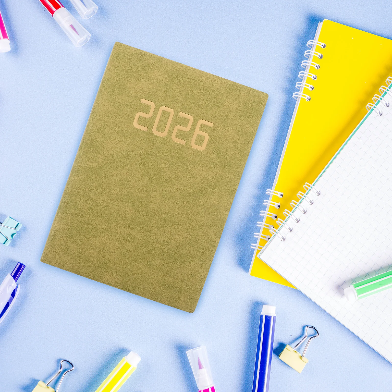 

Daily Planner Notebook A5 Size Hardcover Calendar Weekly Monthly Schedule Organizer Practical Office Stationery Diary