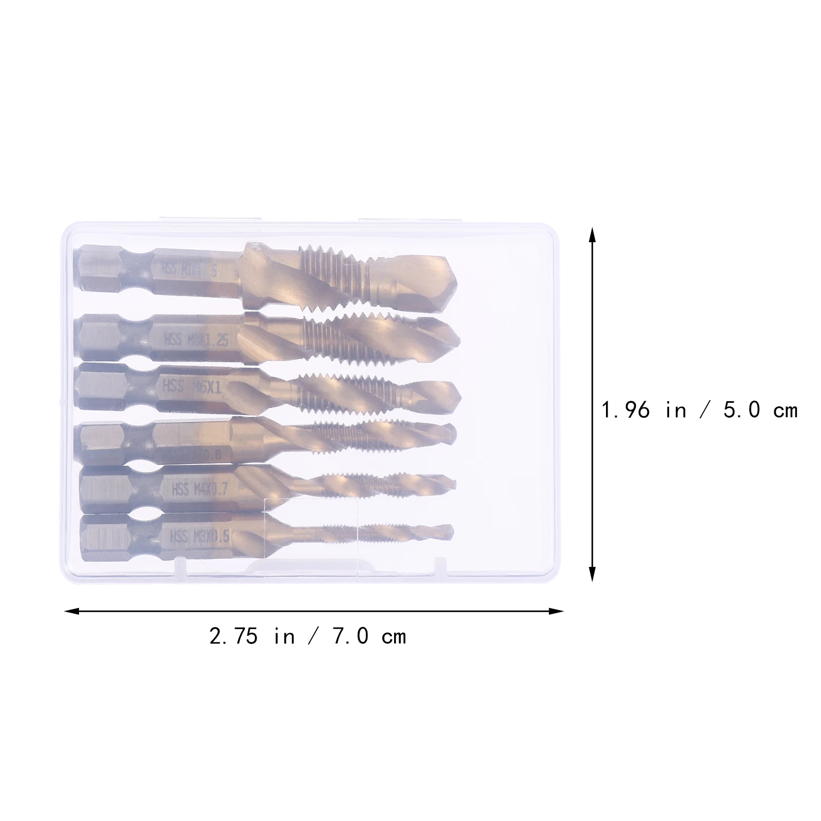 

Набор из 6 стальных комбинированных сверл-метчиков с титановым покрытием, спиральные, с шестигранным хвостовиком, для ремонта и обслуживания